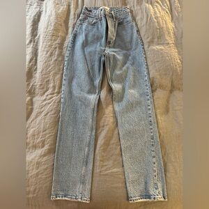Abercrombie & Fitch The 90s Straight Ultra High Rise Curve Love, Size 25/0R